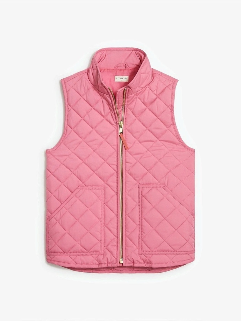 Crewcuts Girls' Quilted Vest Quilted Vest in Pink Girls Small (size 6-7) NWT